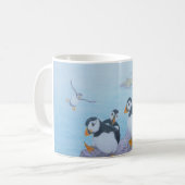 Inkomend! Puffins Original Art Mok (Voorkant links)