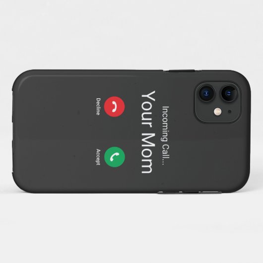 Inkomende oproep van je moeder Case-Mate iPhone case (Achterkant (horizontaal))
