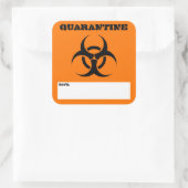 Inkomende pakketten markeren met quarantaineteken vierkante sticker (Tas)