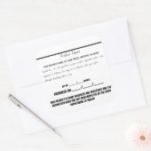 Inkomensrecht zelfklever voor thuisgebruik vierkante sticker (Envelop)