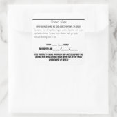 Inkomensrecht zelfklever voor thuisgebruik vierkante sticker (Tas)