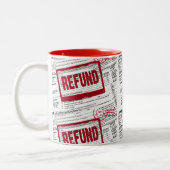 Inkomstenbelasting Terugbetaalde stempel Tweekleurige Koffiemok (Links)