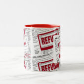 Inkomstenbelasting Terugbetaalde stempel Tweekleurige Koffiemok (Center)