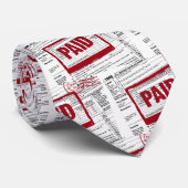 Inkomstenbelastingformulier met poststempel stropdas (Opgerold)