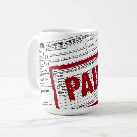 Inkomstenbelastingformulieren koffie-Mok Koffiemok (Voorkant links)