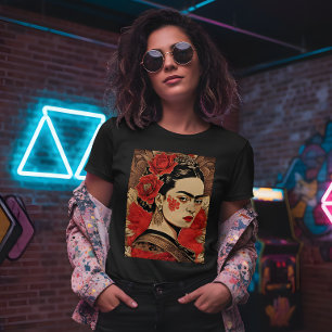 InkPunk Frida Kahlo Grafische T-shirt
