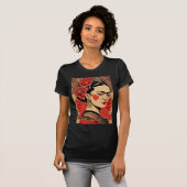 InkPunk Frida Kahlo T-shirt – vet en iconisch (Voorkant volledig)
