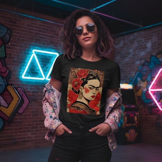 InkPunk Frida Kahlo T-shirt – vet en iconisch