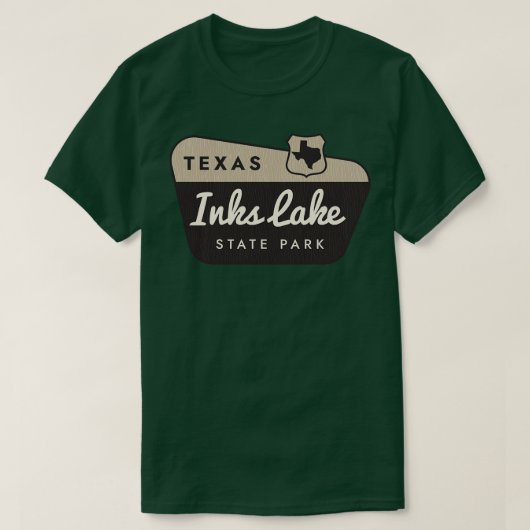 Inks Lake State Park Texas Welcom teken T-shirt (Design voorkant)