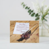 Inkstand, quill en papier aanpasbaar briefkaart (Staand voorkant)