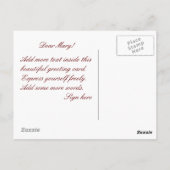 Inkstand, quill en papier aanpasbaar briefkaart (Achterkant)