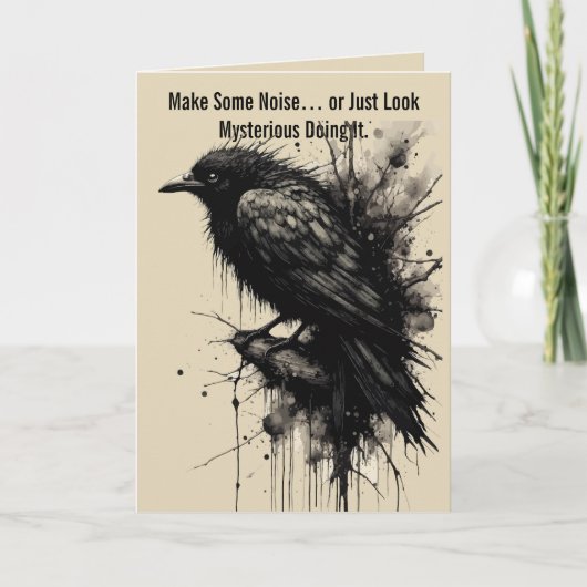 Inkstorm Crow Silence Before the Caw Kaart (Voorkant)