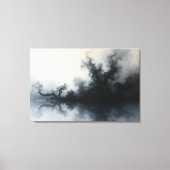 Inkstorm – Monochrome Abstracte Vloeibare Kunst 91 Canvas Afdruk (Voorkant)