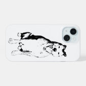 Inkstrike Silhouette iPhone 15 Case (Achterkant horizontaal)