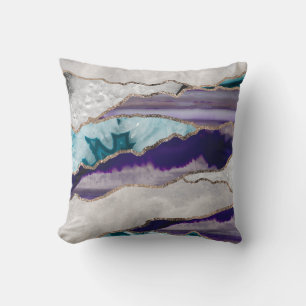 Inkt Agate Gold Glitter Glam #2 (Faux Glitter) #ar Kussen