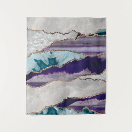 Inkt Agate Gold Glitter Glam #2 (Faux Glitter) #ar Wandkleed (Voorkant)