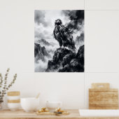 Inkt Arend Stormklippen Poster (Keuken)