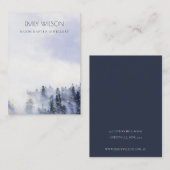 Inkt Blauw Mist Sneeuw Landschap Blank Sieraden Di Visitekaartje (Voorkant / Achterkant)