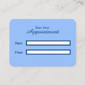 Inkt Bloemen Blauw Afsprakenkaartje (Voorkant)