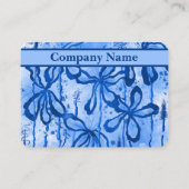 Inkt Bloemen Blauw Afsprakenkaartje (Achterkant)