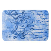 Inkt Bloemen Blue Sky Badmat (Voorkant)