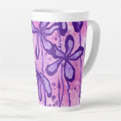 Inkt Bloemen Latte Mok (Rechterhoek)