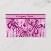 Inkt Bloemen Roze Visitekaartje (Achterkant)