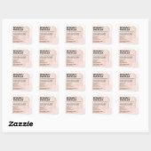 Inkt Blok Ontwerp Roze Soja Wax Kaars Labels (Vel)