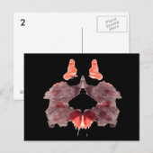 Inkt Blot Kaart #2 - zwarte achtergrond (Voorkant / Achterkant)