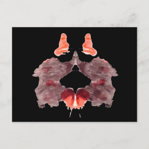 Inkt Blot Kaart #2 - zwarte achtergrond