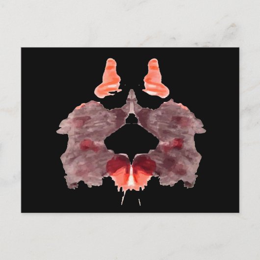 Inkt Blot Kaart #2 - zwarte achtergrond (Voorkant)