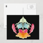 Inkt Blot Kaart #8 - zwarte achtergrond (Voorkant / Achterkant)