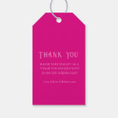 Inkt camellia bruiloft roze grijs bruin cadeaulabel (Achterkant)