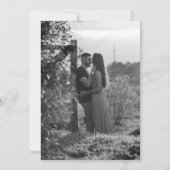 Inkt camellia bruiloft roze grijs bruin kaart (Achterkant)