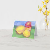 Inkt & Citroenen Notecard Kaart (Gele Bloem)