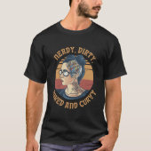 Inkt Curvy Vies En Nerdy Meisje Tattoo Boek Readi T-shirt (Voorkant)