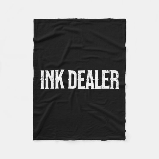 Inkt Dealer Verslaafd Tattoo Grappig Getatoeëerd M Fleece Deken (Voorkant)