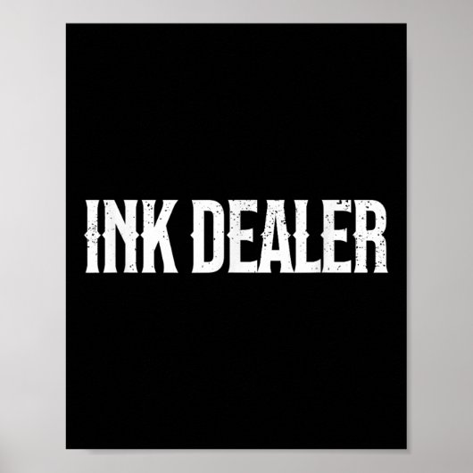 Inkt Dealer Verslaafd Tattoo Grappig Getatoeëerd M Poster (Voorkant)