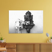 INKT EFFECT op gietijzer op uitgerekt canvas Afdruk (Insitu (Woonkamer))