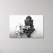 INKT EFFECT op gietijzer op uitgerekt canvas Afdruk (Voorkant)