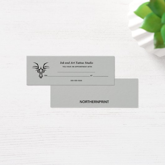 Inkt en Art Tattoo Studio Afspraakkaarten Mini Visitekaartjes (Bureau)