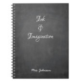 Inkt en fantasie grijs Notitieboek (Voorkant)