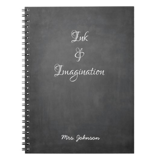 Inkt en fantasie grijs Notitieboek (Voorkant)