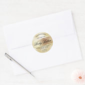 Inkt- en folieproductlabels in goudstijl ronde sticker (Envelop)