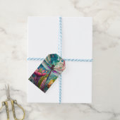 Inkt en Pen Waterverf Dragonfly Cadeaulabel (Met Touw)