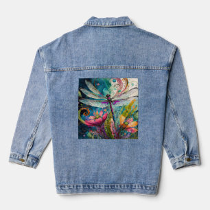 Inkt en Pen Waterverf Dragonfly Denim Jacket