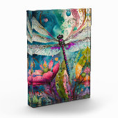 Inkt en Pen Waterverf Dragonfly Fotoblokken (Links)