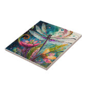 Inkt en Pen Waterverf Dragonfly Keramische Tegel Tegeltje (Zijkant)