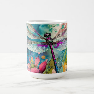 Inkt en Pen Waterverf Dragonfly Koffiemok