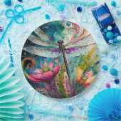 Inkt en Pen Waterverf Dragonfly Papieren Bordje (Feest)